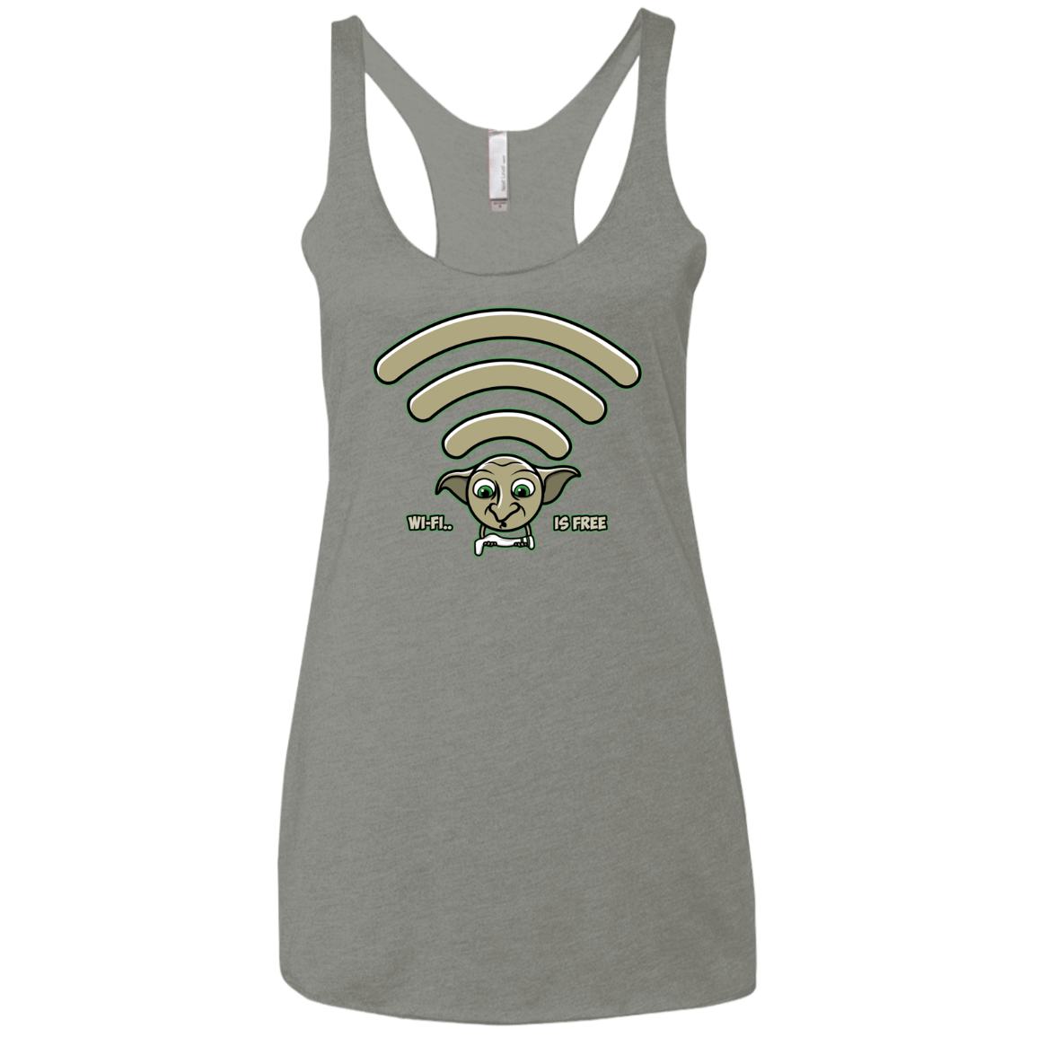 Wi-fi is Free Women's Triblend Racerback Tank