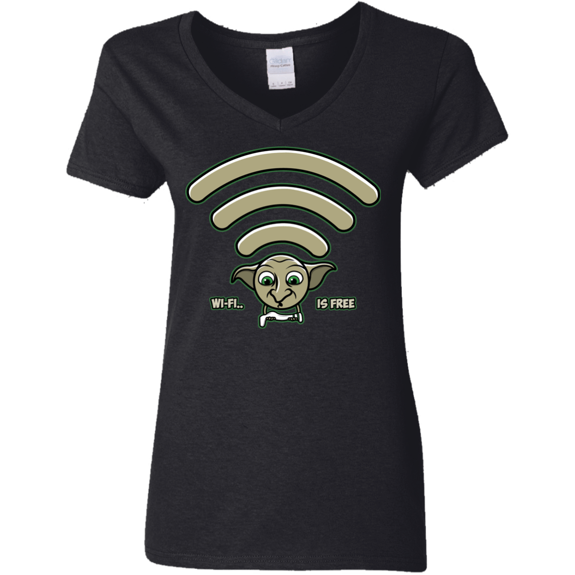 T-Shirts Black / S Wi-fi is Free Women's V-Neck T-Shirt