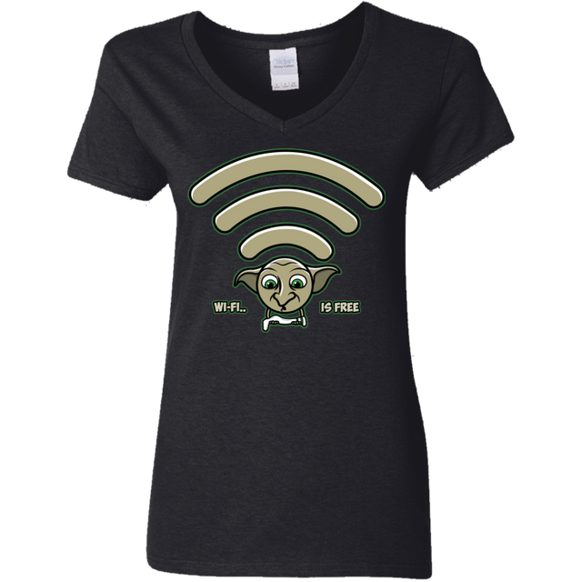 T-Shirts Black / S Wi-fi is Free Women's V-Neck T-Shirt