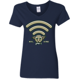 T-Shirts Navy / S Wi-fi is Free Women's V-Neck T-Shirt