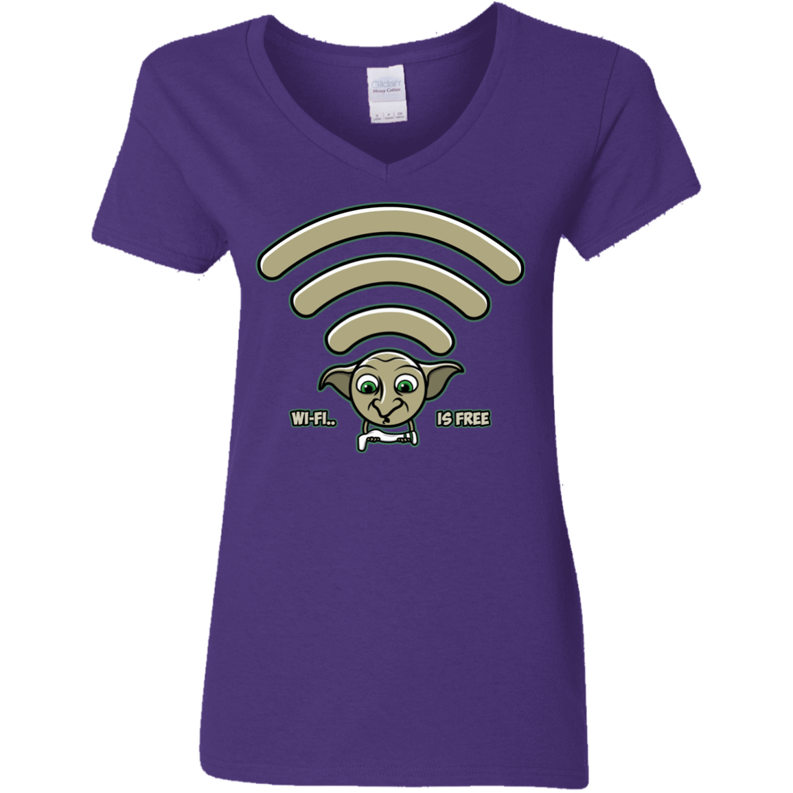 T-Shirts Purple / S Wi-fi is Free Women's V-Neck T-Shirt