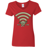 T-Shirts Red / S Wi-fi is Free Women's V-Neck T-Shirt