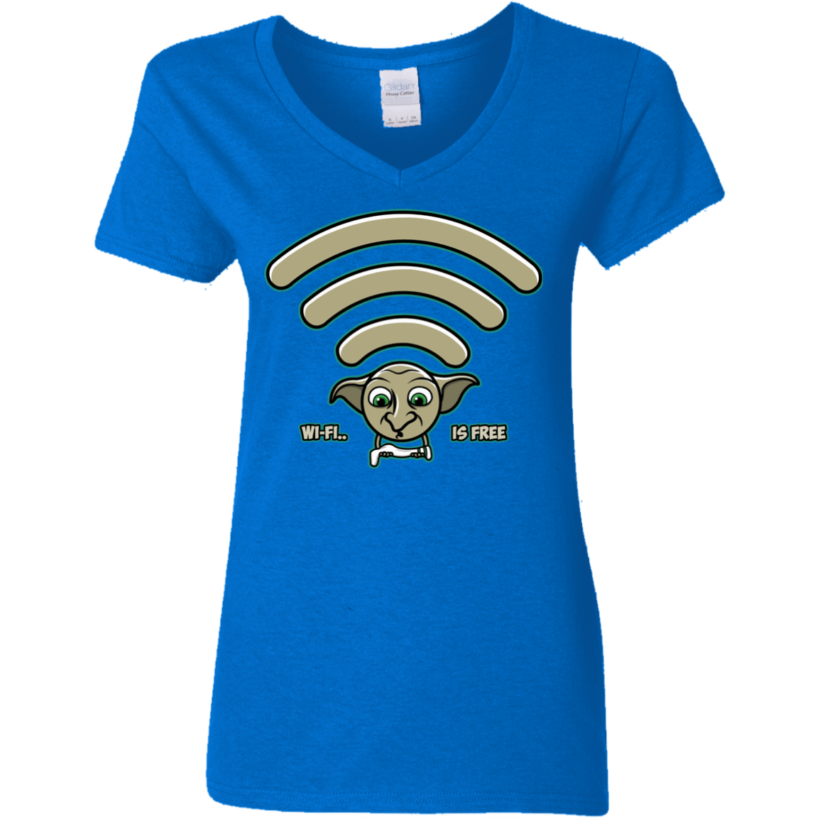 T-Shirts Royal / S Wi-fi is Free Women's V-Neck T-Shirt