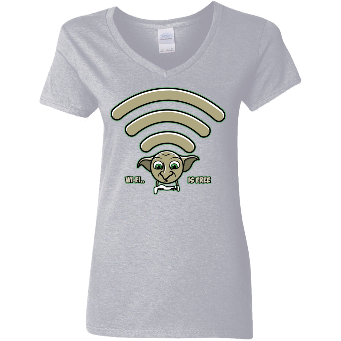 T-Shirts Sport Grey / S Wi-fi is Free Women's V-Neck T-Shirt