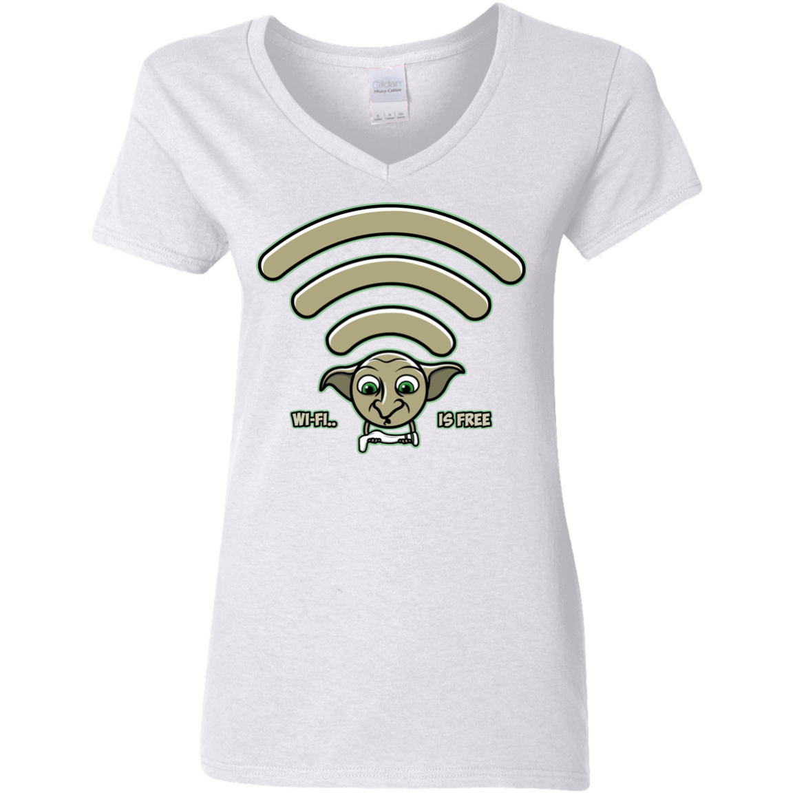 T-Shirts White / S Wi-fi is Free Women's V-Neck T-Shirt