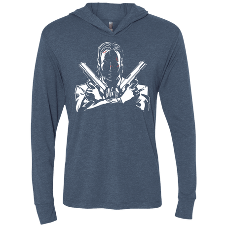 T-Shirts Indigo / X-Small Wick Triblend Long Sleeve Hoodie Tee