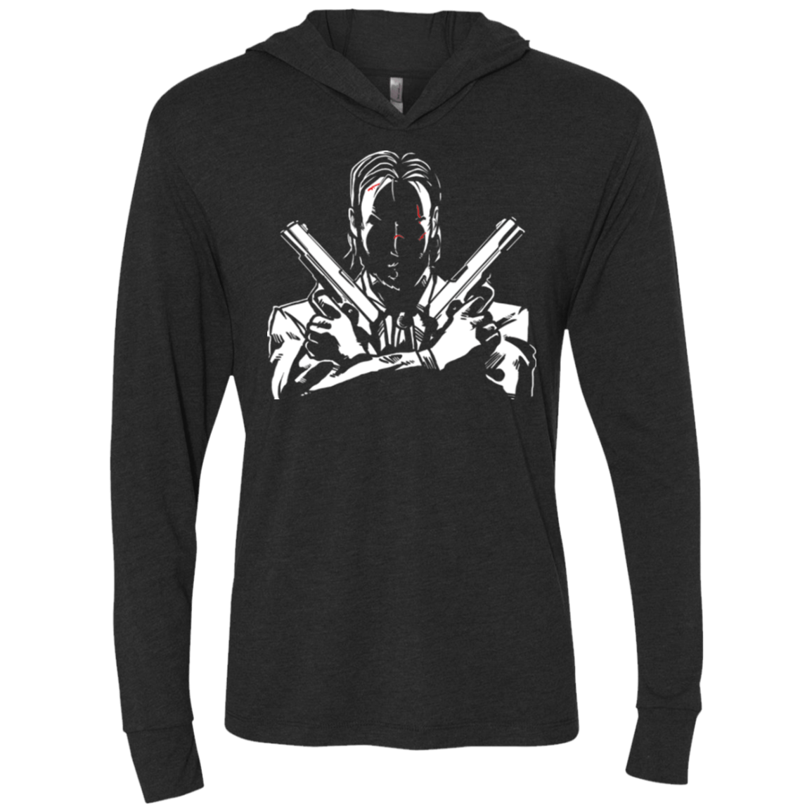 T-Shirts Vintage Black / X-Small Wick Triblend Long Sleeve Hoodie Tee