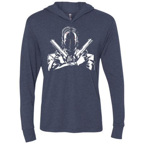 T-Shirts Vintage Navy / X-Small Wick Triblend Long Sleeve Hoodie Tee