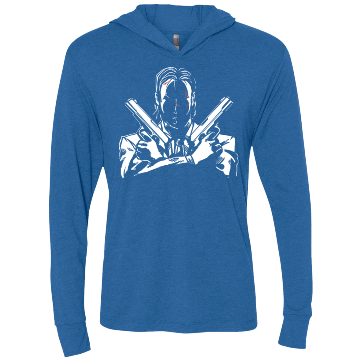 T-Shirts Vintage Royal / X-Small Wick Triblend Long Sleeve Hoodie Tee