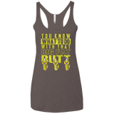 T-Shirts Macchiato / X-Small Wiggle Wiggle Women's Triblend Racerback Tank