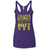 T-Shirts Purple / X-Small Wiggle Wiggle Women's Triblend Racerback Tank