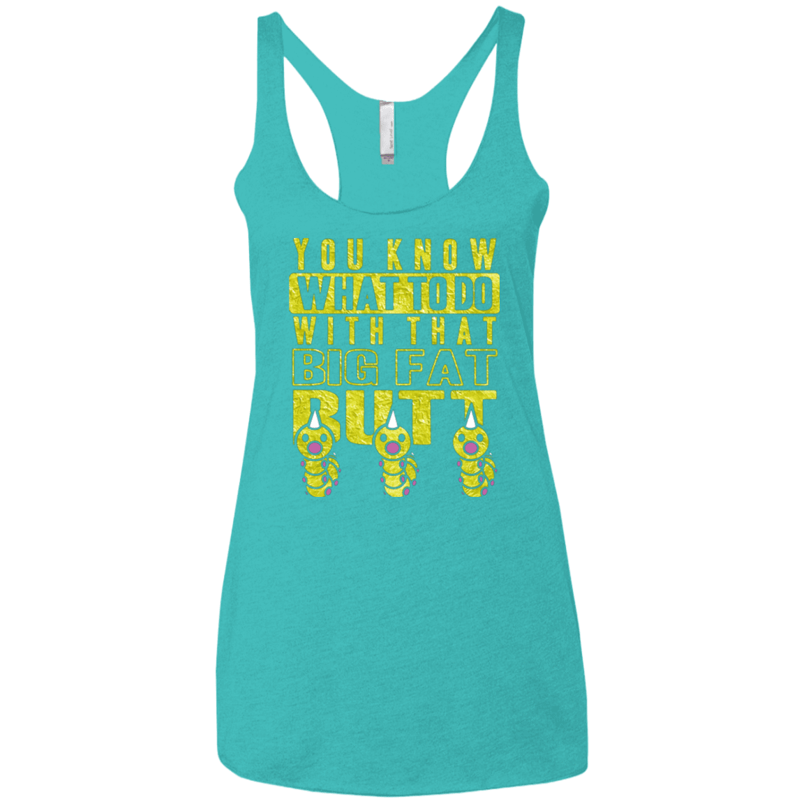T-Shirts Tahiti Blue / X-Small Wiggle Wiggle Women's Triblend Racerback Tank