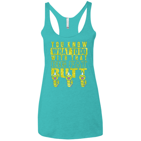 T-Shirts Tahiti Blue / X-Small Wiggle Wiggle Women's Triblend Racerback Tank