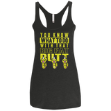 T-Shirts Vintage Black / X-Small Wiggle Wiggle Women's Triblend Racerback Tank