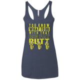 T-Shirts Vintage Navy / X-Small Wiggle Wiggle Women's Triblend Racerback Tank