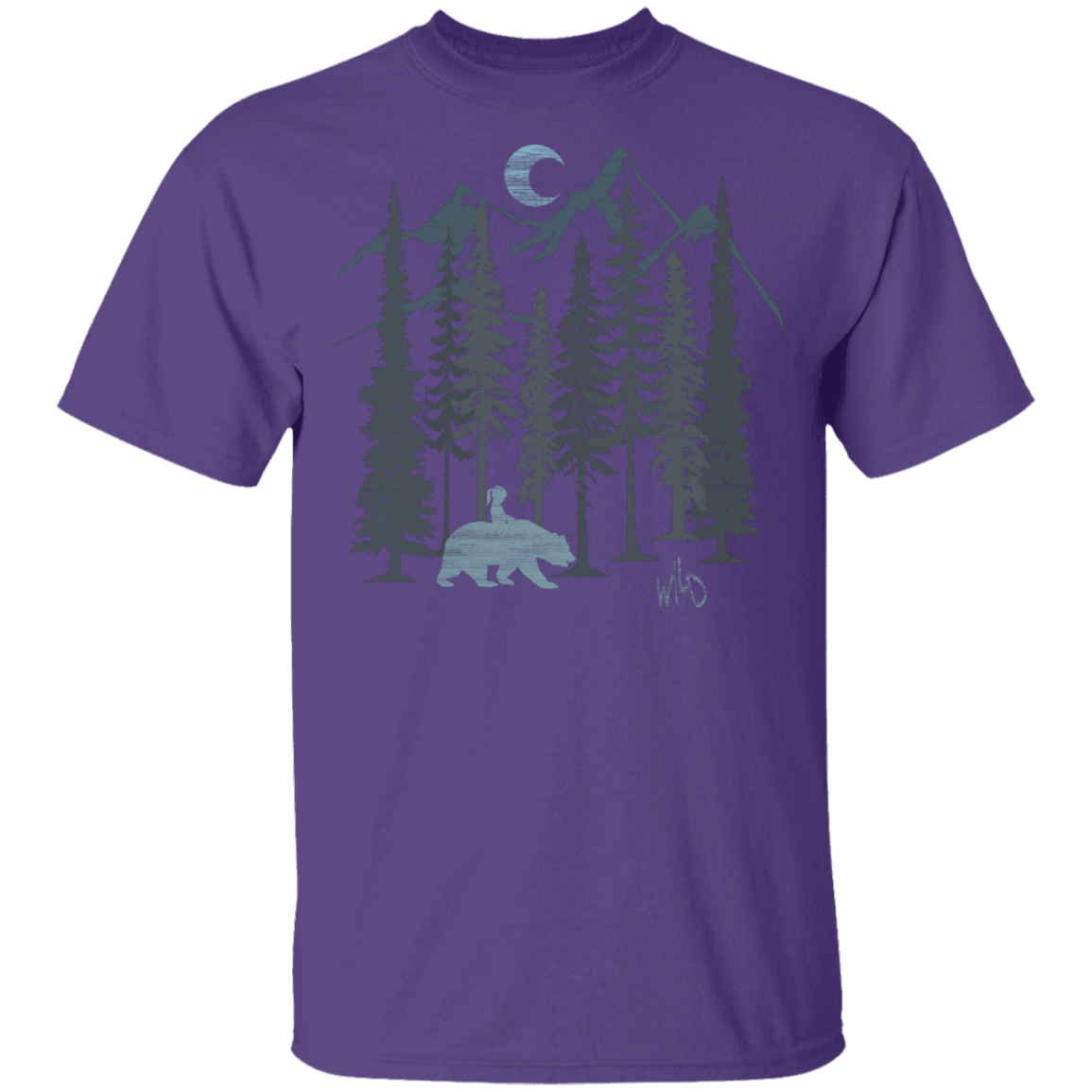 T-Shirts Purple / YXS Wild Bear Youth T-Shirt