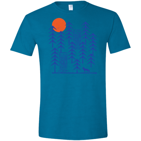 T-Shirts Antique Sapphire / S Wild Day Fox Men's Semi-Fitted Softstyle