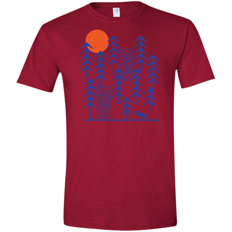 T-Shirts Cardinal Red / S Wild Day Fox Men's Semi-Fitted Softstyle