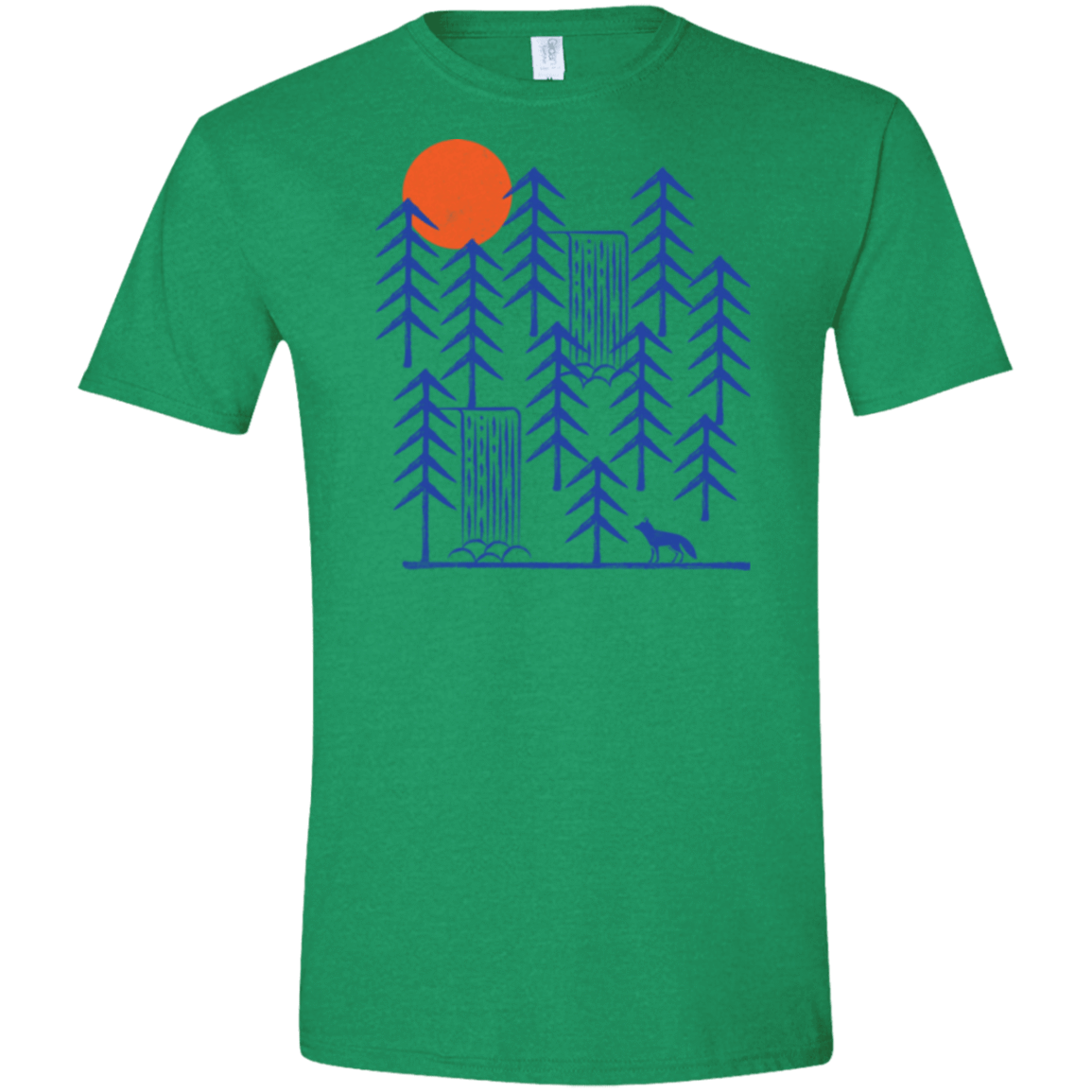 T-Shirts Heather Irish Green / S Wild Day Fox Men's Semi-Fitted Softstyle