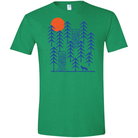 T-Shirts Heather Irish Green / S Wild Day Fox Men's Semi-Fitted Softstyle