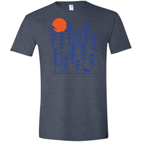 T-Shirts Heather Navy / S Wild Day Fox Men's Semi-Fitted Softstyle