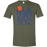 T-Shirts Military Green / S Wild Day Fox Men's Semi-Fitted Softstyle