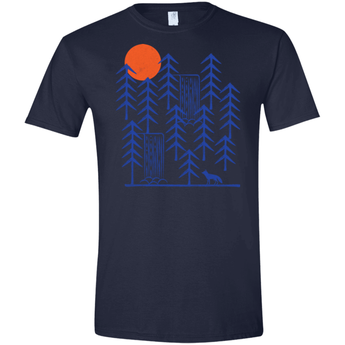 T-Shirts Navy / X-Small Wild Day Fox Men's Semi-Fitted Softstyle