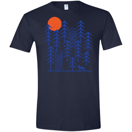 T-Shirts Navy / X-Small Wild Day Fox Men's Semi-Fitted Softstyle