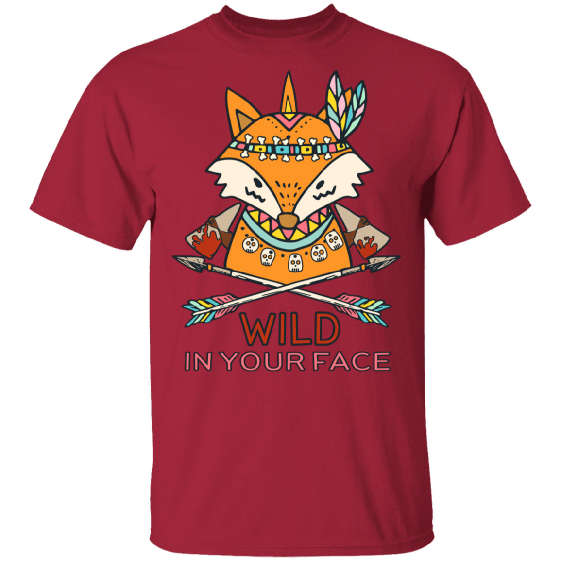T-Shirts Cardinal / S Wild In Your Face T-Shirt