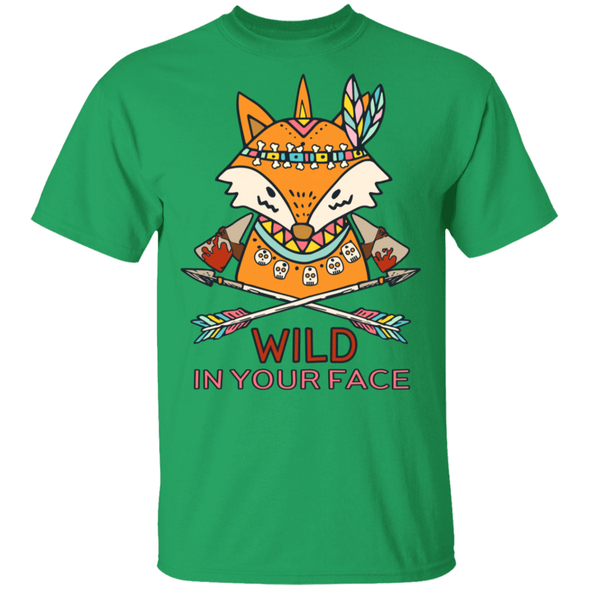 T-Shirts Irish Green / S Wild In Your Face T-Shirt