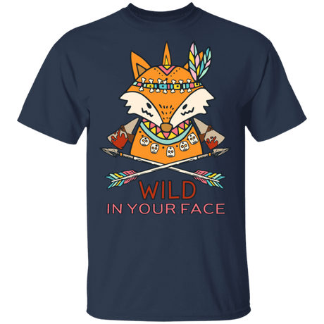 T-Shirts Navy / S Wild In Your Face T-Shirt