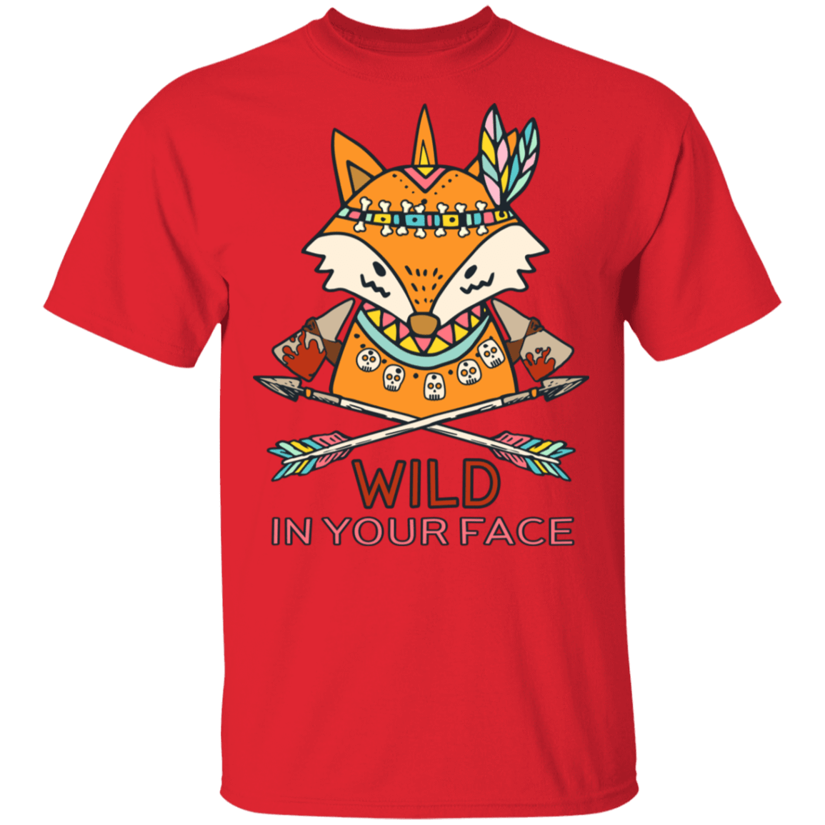 T-Shirts Red / S Wild In Your Face T-Shirt