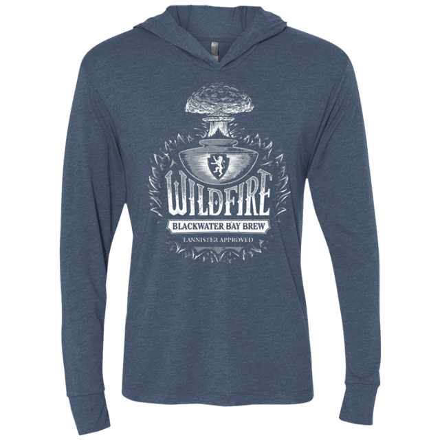 T-Shirts Indigo / X-Small Wildfire Triblend Long Sleeve Hoodie Tee
