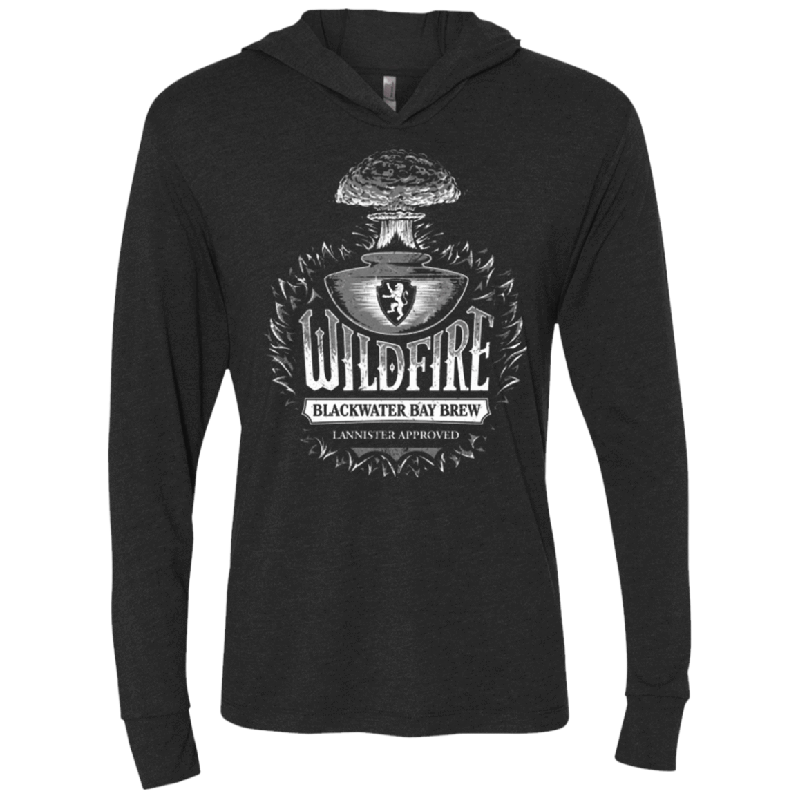 T-Shirts Vintage Black / X-Small Wildfire Triblend Long Sleeve Hoodie Tee