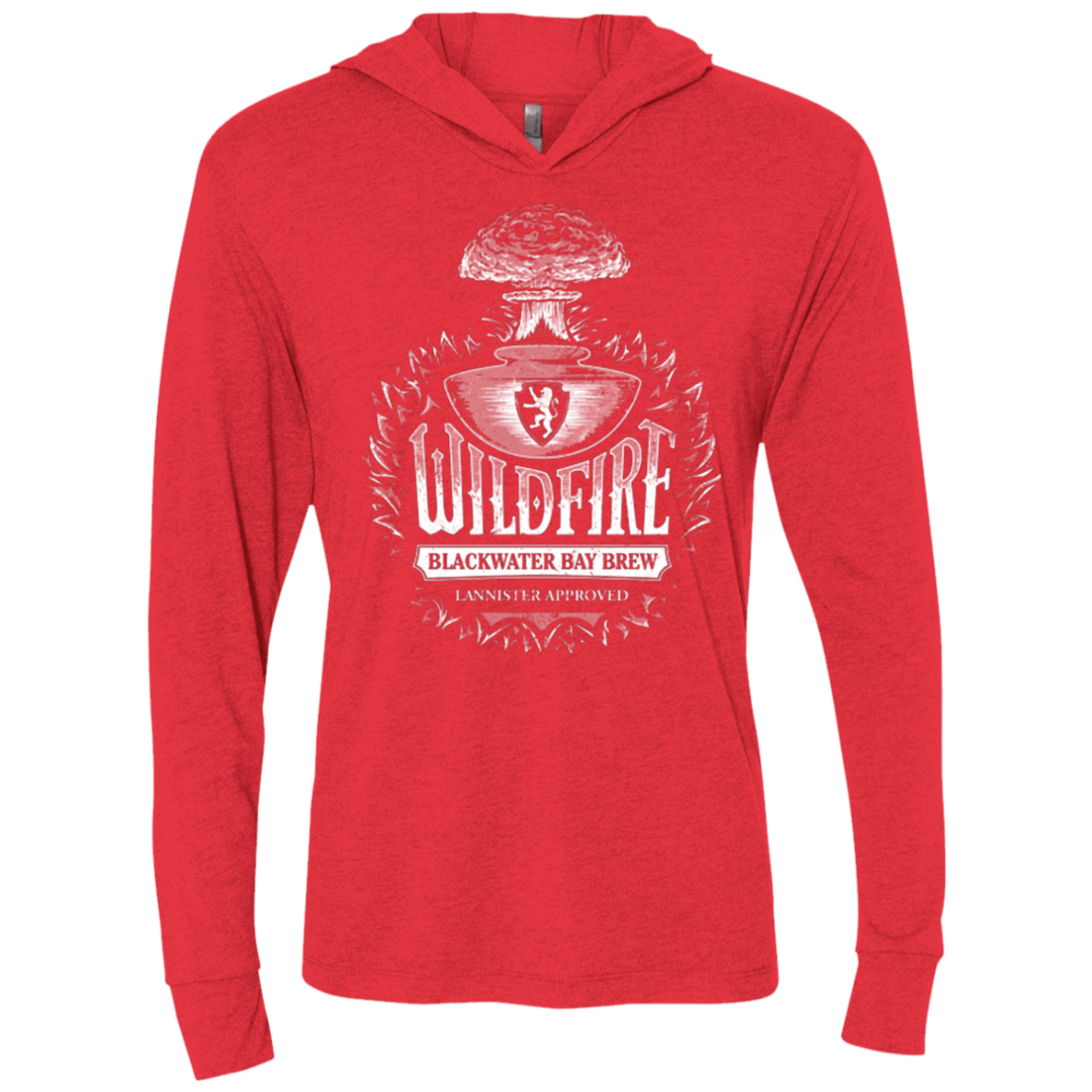 T-Shirts Vintage Red / X-Small Wildfire Triblend Long Sleeve Hoodie Tee