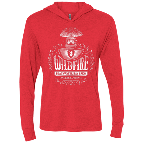 T-Shirts Vintage Red / X-Small Wildfire Triblend Long Sleeve Hoodie Tee