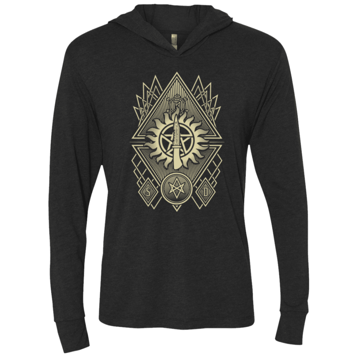 T-Shirts Vintage Black / X-Small Winchester Association Triblend Long Sleeve Hoodie Tee