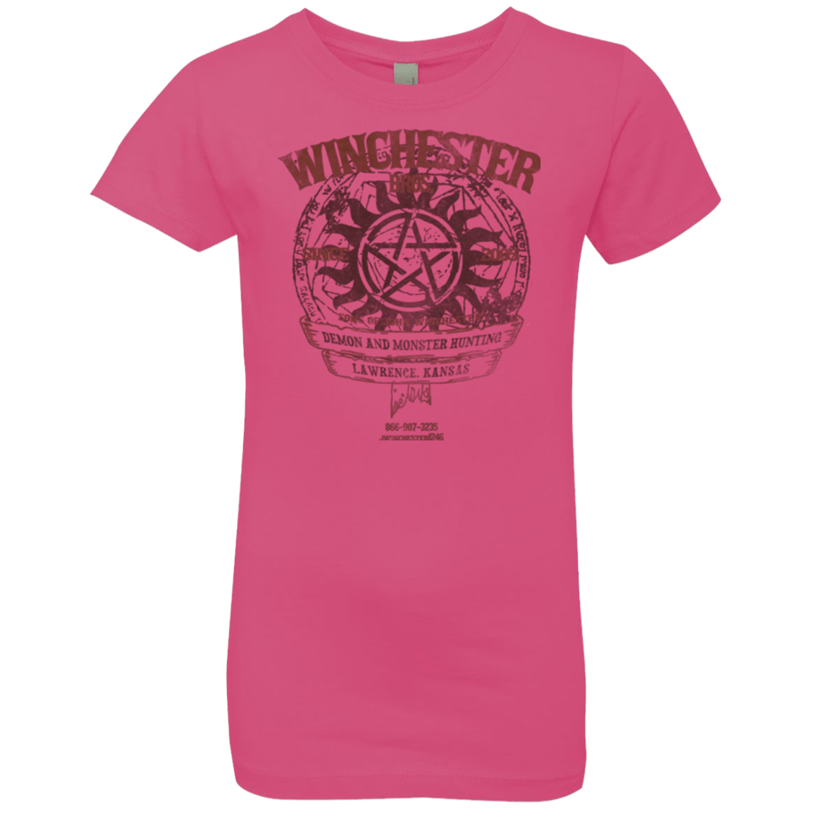 T-Shirts Hot Pink / YXS Winchester Bros Girls Premium T-Shirt