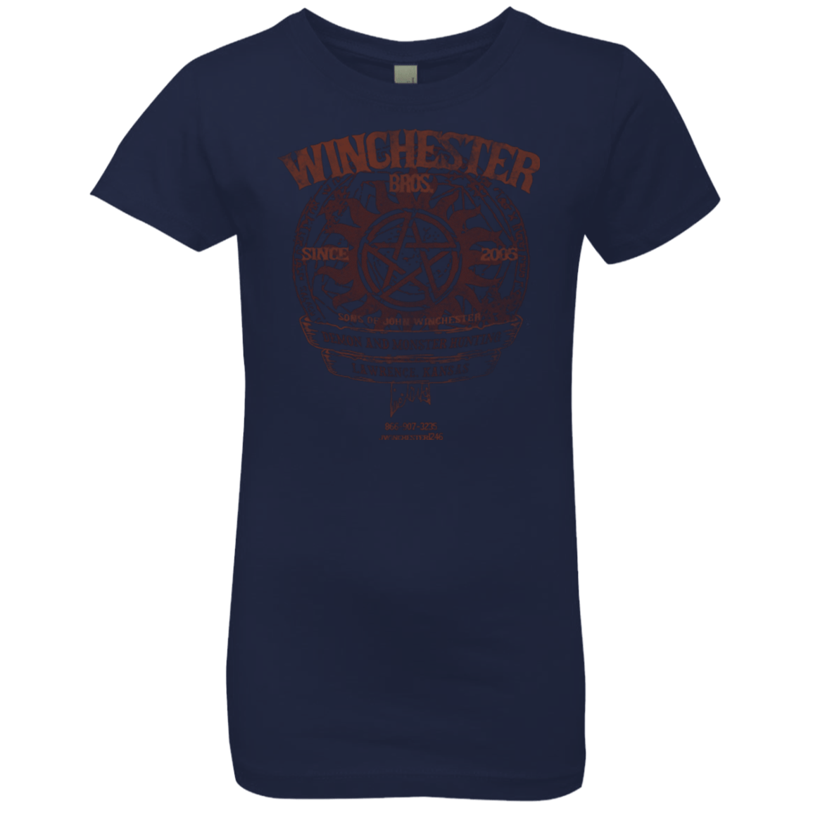 T-Shirts Midnight Navy / YXS Winchester Bros Girls Premium T-Shirt