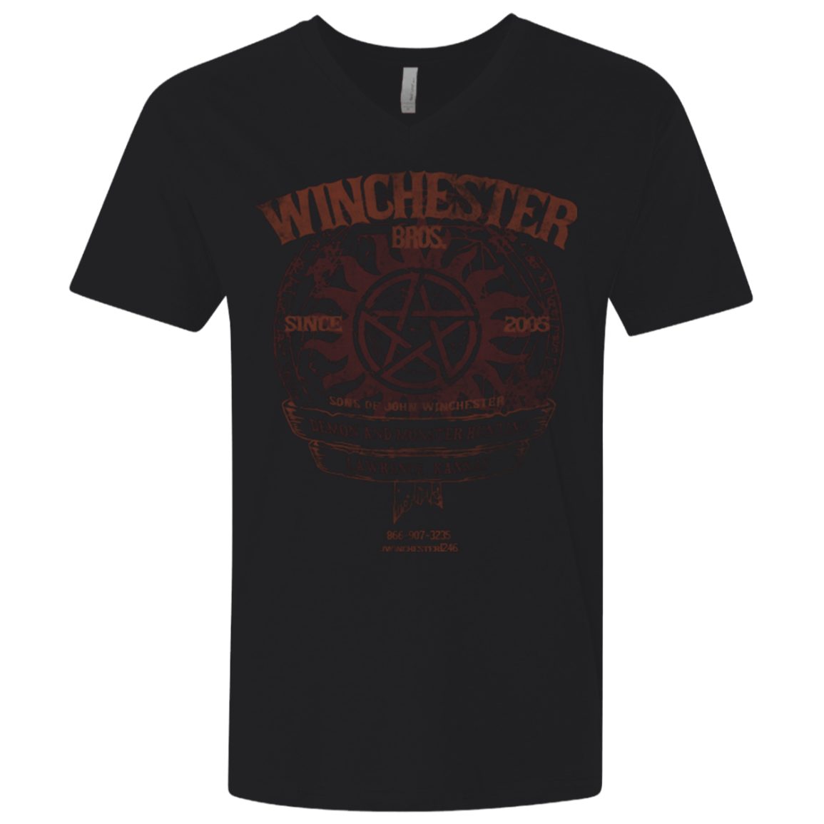 T-Shirts Black / X-Small Winchester Bros Men's Premium V-Neck