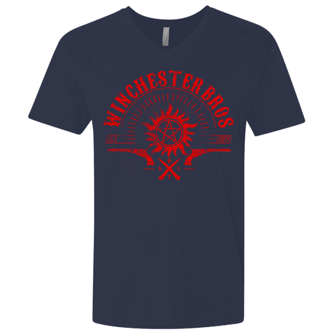 T-Shirts Midnight Navy / X-Small Winchester bros Men's Premium V-Neck