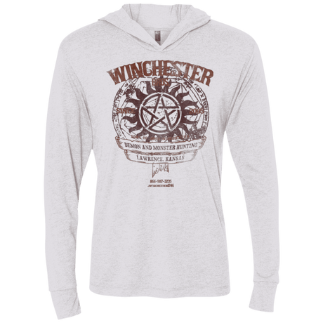 T-Shirts Heather White / X-Small Winchester Bros Triblend Long Sleeve Hoodie Tee