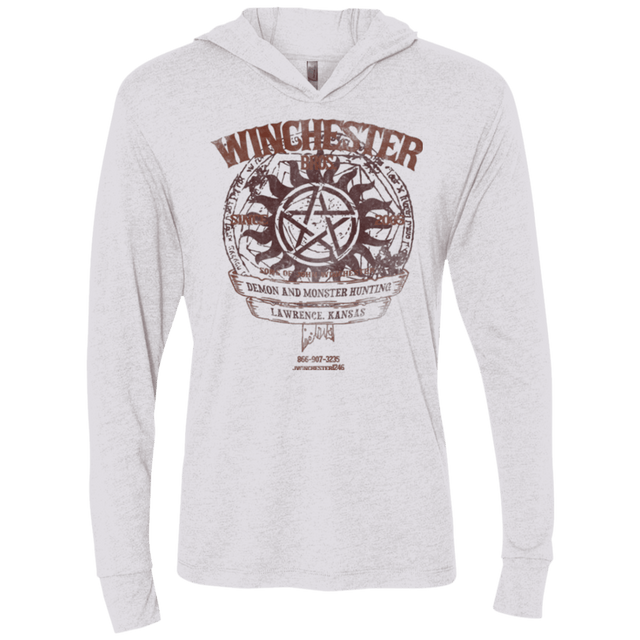 T-Shirts Heather White / X-Small Winchester Bros Triblend Long Sleeve Hoodie Tee