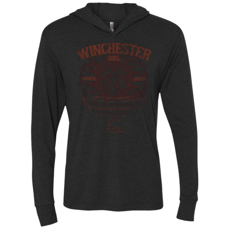 T-Shirts Vintage Black / X-Small Winchester Bros Triblend Long Sleeve Hoodie Tee
