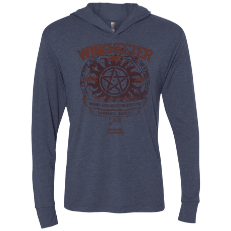 T-Shirts Vintage Navy / X-Small Winchester Bros Triblend Long Sleeve Hoodie Tee