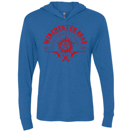 T-Shirts Vintage Royal / X-Small Winchester bros Triblend Long Sleeve Hoodie Tee