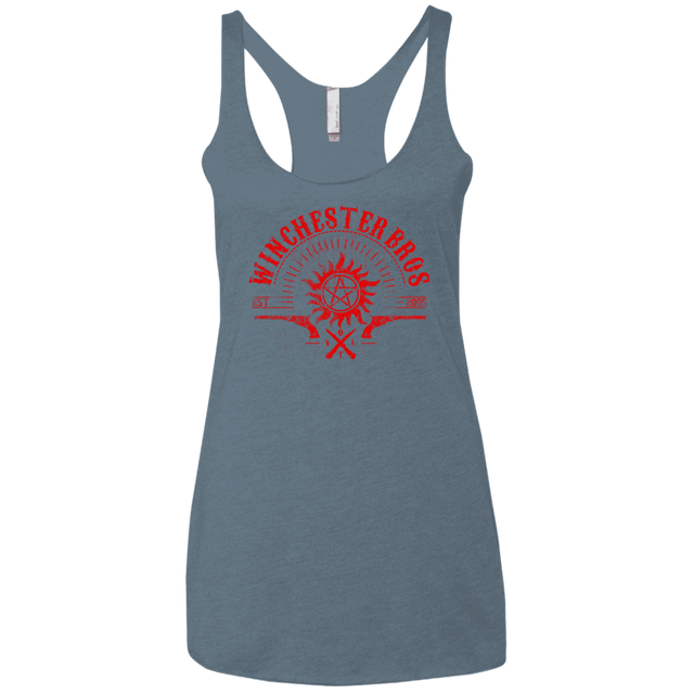 T-Shirts Indigo / X-Small Winchester bros Women's Triblend Racerback Tank