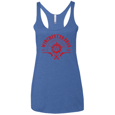 T-Shirts Vintage Royal / X-Small Winchester bros Women's Triblend Racerback Tank