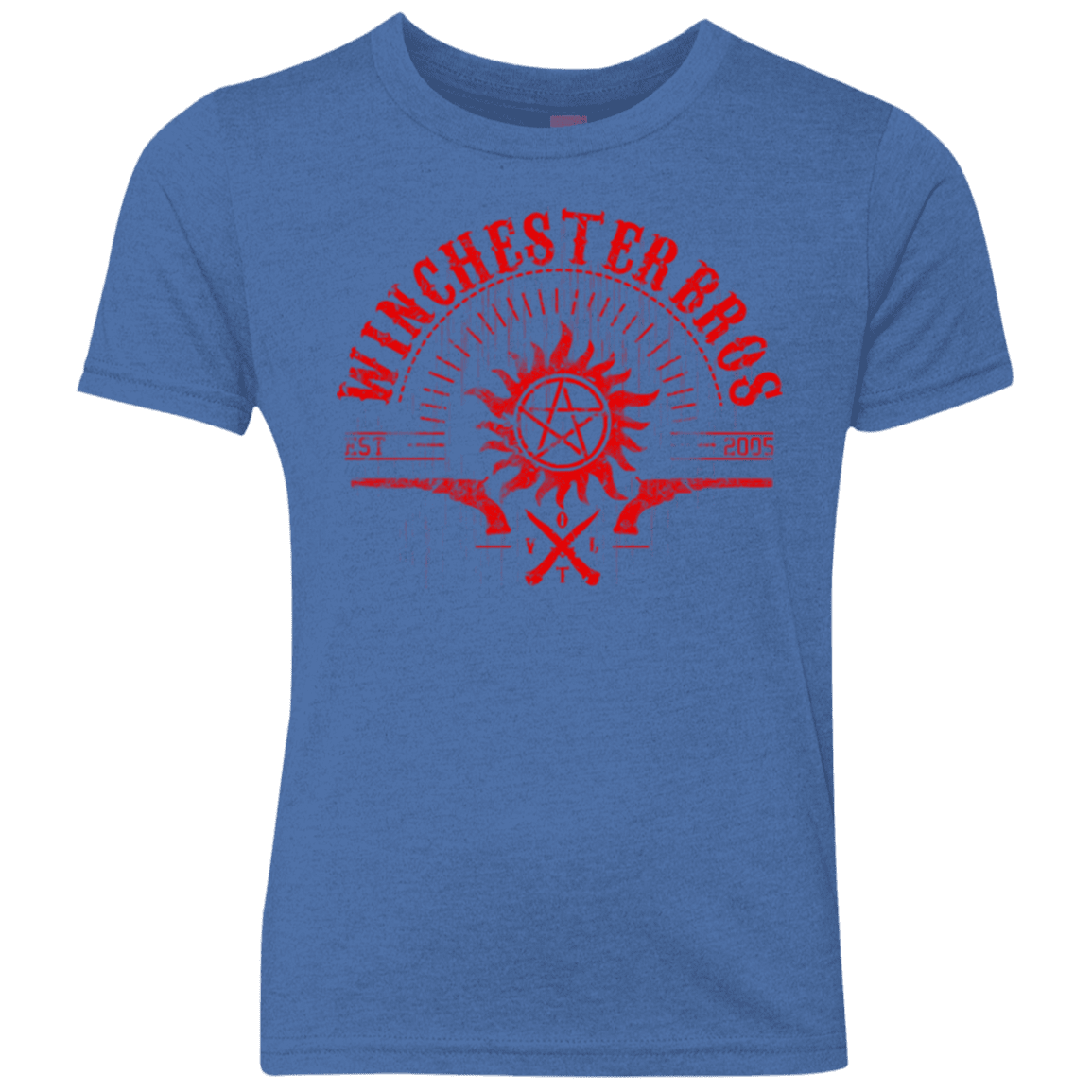 T-Shirts Vintage Royal / YXS Winchester bros Youth Triblend T-Shirt