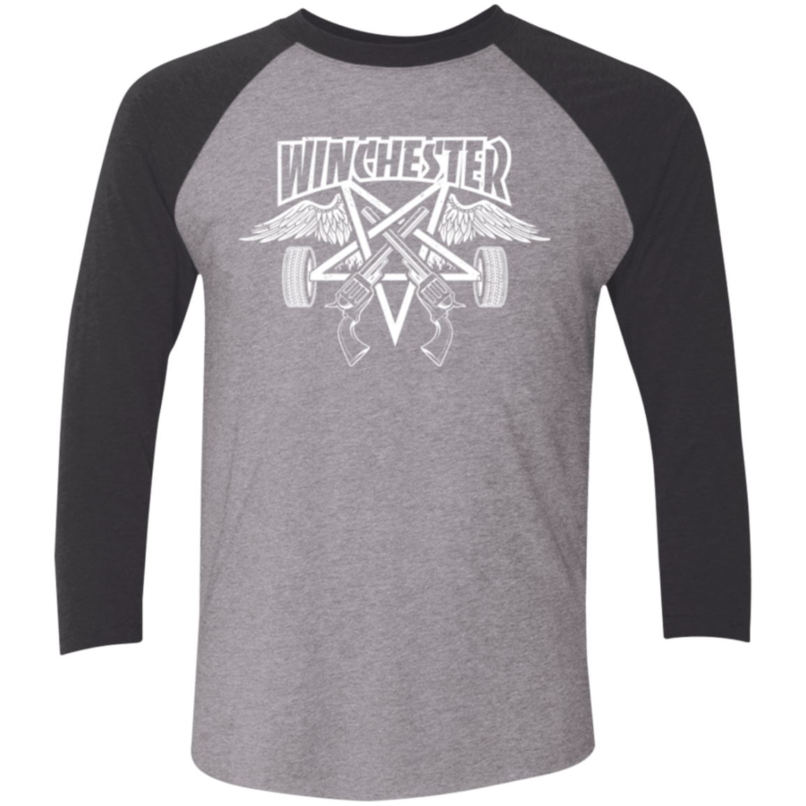 T-Shirts Premium Heather/ Vintage Black / X-Small WINCHESTER Men's Triblend 3/4 Sleeve